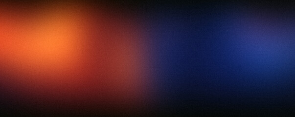 orange blue rough abstract background with gradient colors, illuminated bright. Glow template with empty space and textured, grainy noise background.