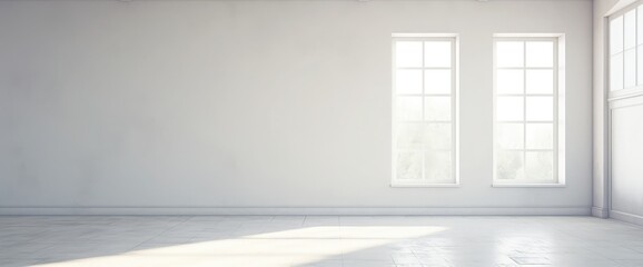 light from window and white room interior