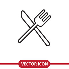 Restaurant icon vector flat simple liner illustration on whitebackground..eps