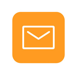 シンプルなオレンジ色のメールアイコン