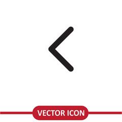 Obraz premium arrow back icon vector illustration flat design on white background..eps