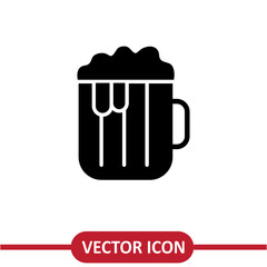 Beer jar icon simple flat illustration on white background..eps