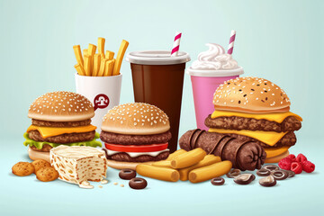Unhealthy Diet: High intake of saturated fats, trans fats, cholesterol