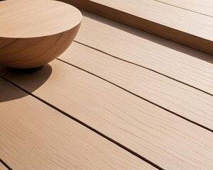 Asian Minimalism - Professional close-up photo of a minimalistic patio interior with textured surfaces Gen AI - 729734501