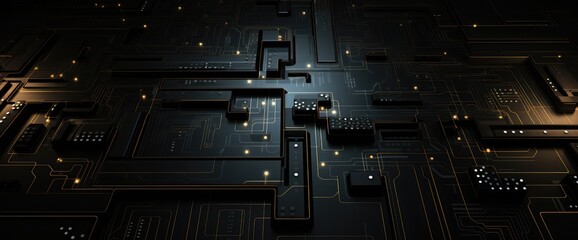 Black wide technology background . Dark industrial wallpaper .