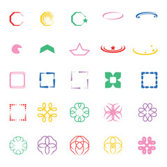 Y2k shape Vector Illustration Clip Art Element Big Set, Y2k Shape Most Bundle, Y2k shape Star Graphic  Geometry Sticker Shiny Retro Illustration. Y2k Shape Silhouette Icon Set.