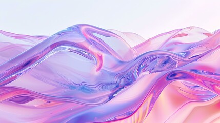 abstract background pink blue purple with smooth wavy silk or satin texture. 3d render illustration
