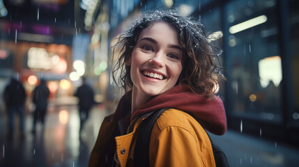 Fototapeta premium Selfie with a happy face: Feeling grateful and blessed today.