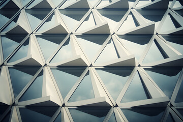 futuristic facade of a modern office building. construction industry and architecture