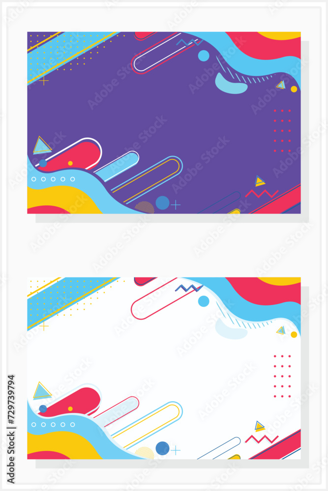 Poster vector color background banner abstract background set template vector design vector