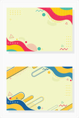 Fototapeta premium vector premium color background banner abstract background set template vector design vector