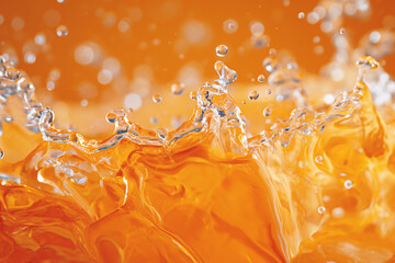 orange water splash