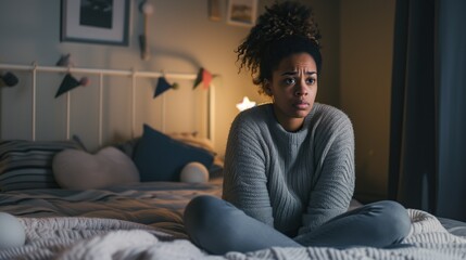 Woman with anxiety disorder