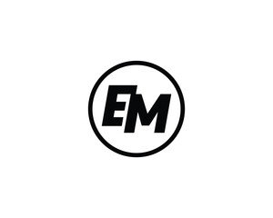 EM logo design vector template