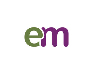 EM logo design vector template