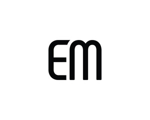 EM logo design vector template