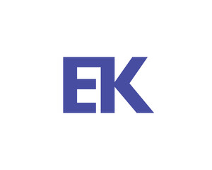 EK Logo design vector template