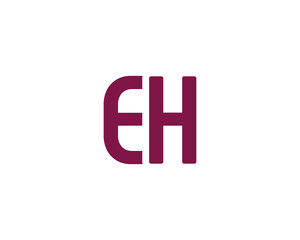 EH Logo design vector template