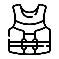 life jacket Line Icon
