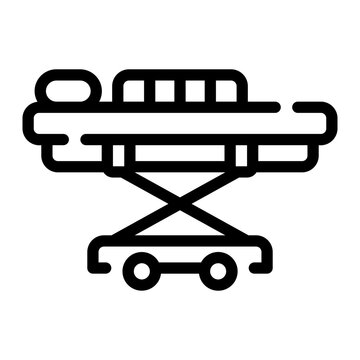 black line art hospital bed clip art preview