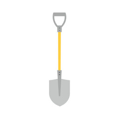Garden shovel. Tool for horticulture, agriculture, farming. Spade equipment Vector illustration isolated on white background.