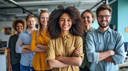 Diverse employee office