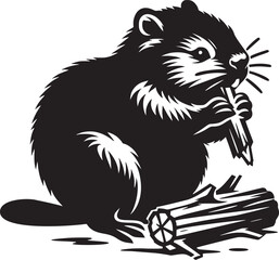Beaver in Monochrome