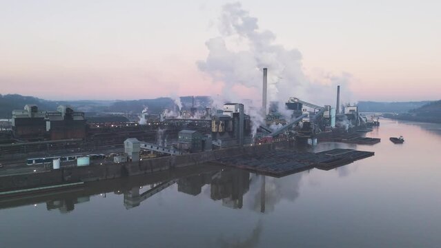 The US Steel Clairton Coke Works in Clairton Pennsylvania.