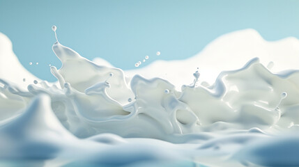 splash of  white cream milk