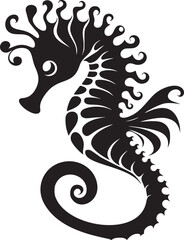 Elegant Seahorse Silhouette