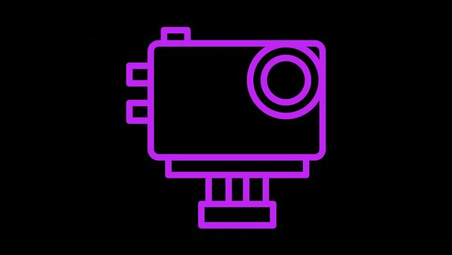 Diving Camera Dive Line Animated Icon