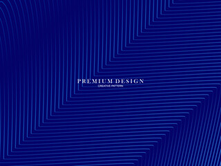 Fototapeta na wymiar 3D modern wave curve abstract presentation background. Luxury line pattern background. Abstract decoration, halftone gradient, 3d Vector illustration. Blue background.