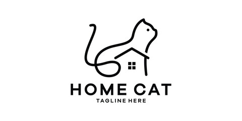 Fototapeta premium logo design combination of paint and home, logo design template, symbol idea.