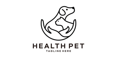 logo design health pet,care pet,logo design template symbol idea. - obrazy, fototapety, plakaty