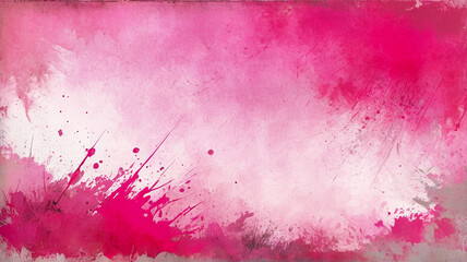 Pink abstract background with grunge texture and brush strokes