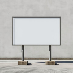 Obraz premium Blank billboard on a city street. Outdoor advertising concept.
