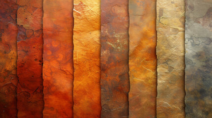Blend from light orange to rust, a warm and earthy tone.