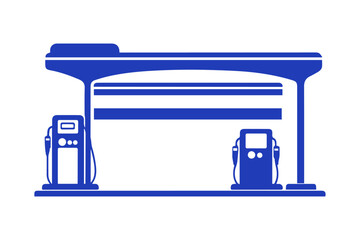 icon gas station for cars refuel transport