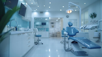 Blurred dental clinic background Blurred interior of a modern dental office