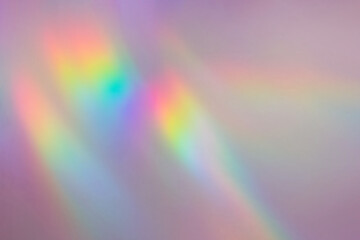Abstract blurred rainbow background, light refraction