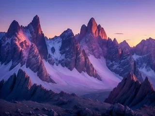 Papier Peint photo autocollant Everest sunset in the mountains