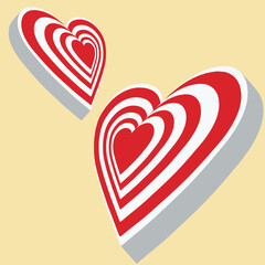 Premium Vector | illustration of a heart-shaped object that can be edited again.