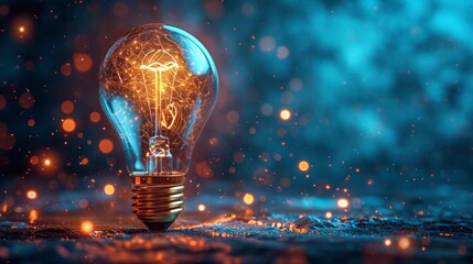 光る電球と玉ボケ,Generative AI AI画像