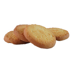 Butter cookies isolated transparent