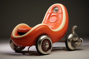 Isolated seat with wheels. Generative AI