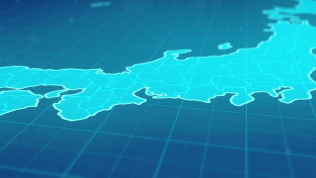 北海道～沖縄まで移動後日本地図全体