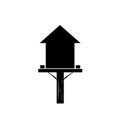 Birdhouse Logo Monochrome Design Style