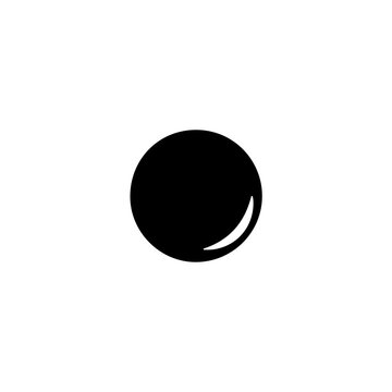Billiard Ball Plain Logo Monochrome Design Style