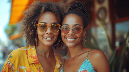 Happy mother and daughter enjoying conversation while spending Mother's Day together in a coffee shop.