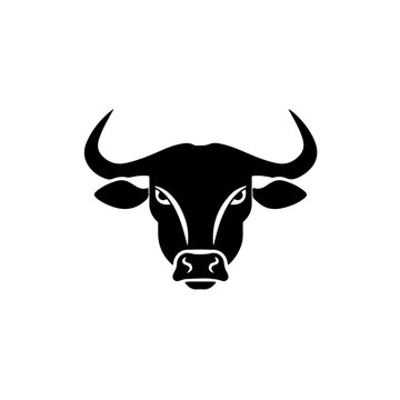 Bull Snout Logo Monochrome Design Style